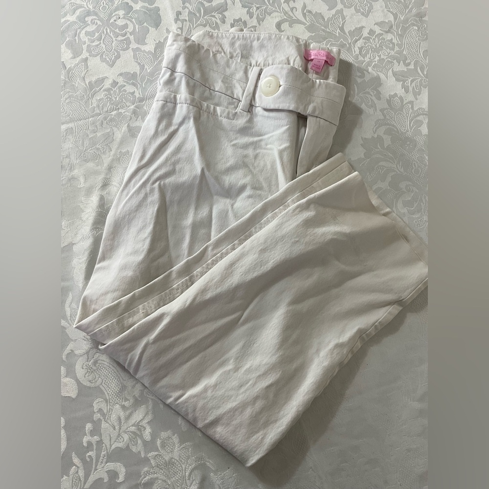 Lilly Pulitzer Women's Size 12 Stretch Pants Chino White